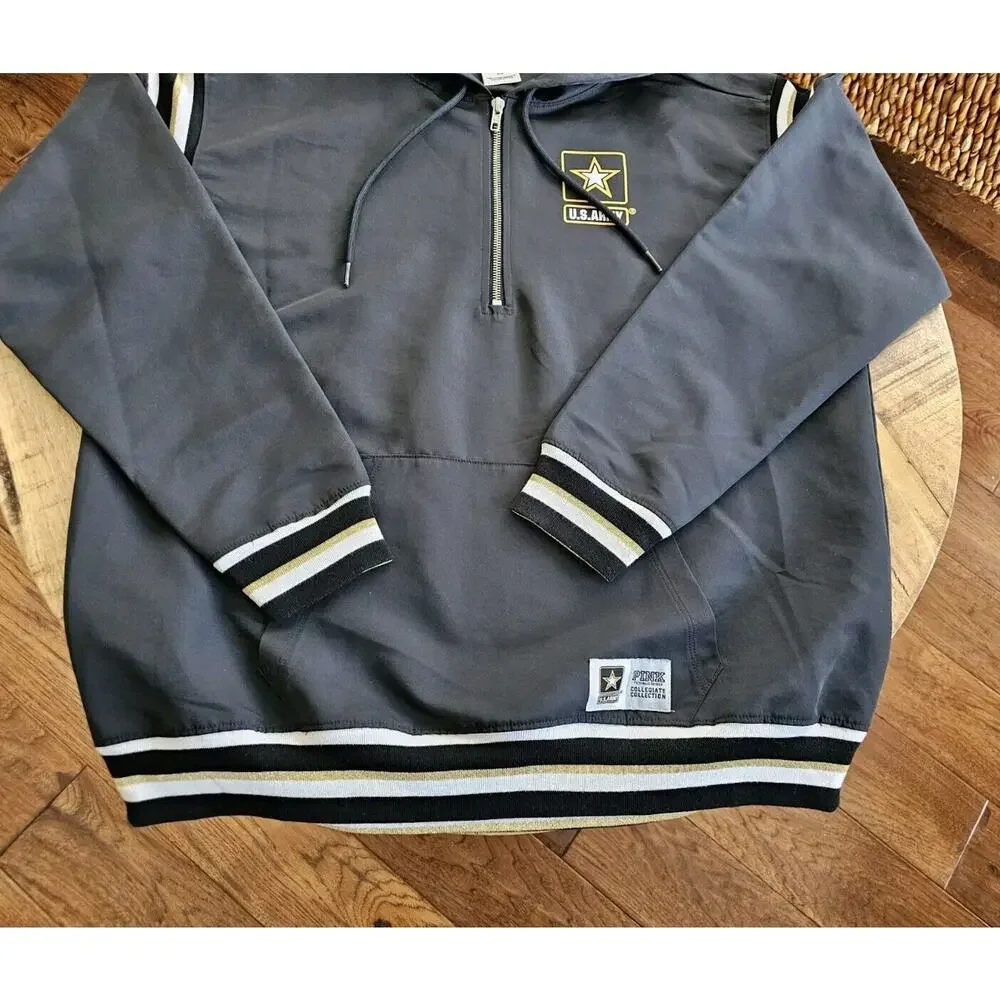 Victoria Secret Pink Army Hood Wind Breaker Jacket Women's Size M Rare Retired - Picture 5 of 10